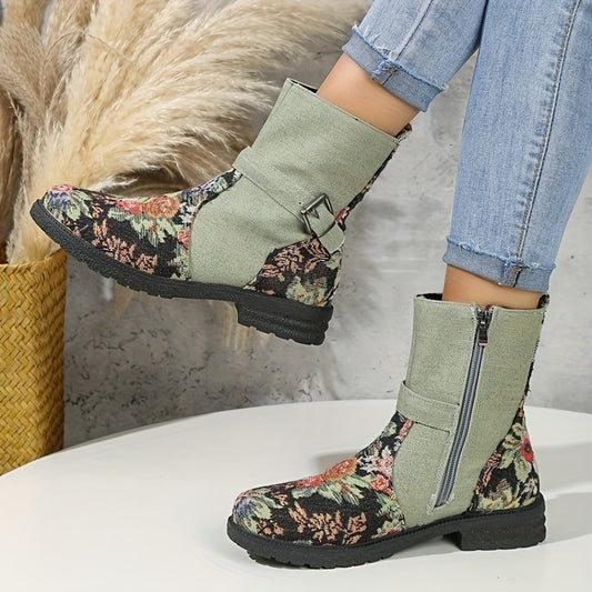 Dazzling Floral Print Boots: Stylish, Comfortable, and Versatile