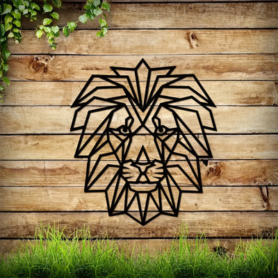 Animal Kingdom Metal Art: Captivating Wooden Geometric Wall Decor for Home, Nursery, or Housewarming Gift