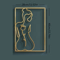 Infuse artistry into any space with this unique metal sign decor. Featuring a detailed silhouette of a female body with abstract line art, this metal sign is an elegant way to enhance any wall. Its high-quality craftsmanship provides an exquisite visual experience.