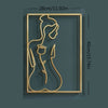 Infuse artistry into any space with this unique metal sign decor. Featuring a detailed silhouette of a female body with abstract line art, this metal sign is an elegant way to enhance any wall. Its high-quality craftsmanship provides an exquisite visual experience.