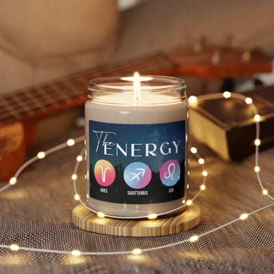 Love The Energy Of Zodiac, Fire Signs Are The Energy, Zodiac Candle Gift, Soy Candle 9oz CJ41-3