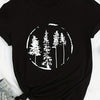 Nature-Inspired Trees Print T-Shirt: A Casual Summer/Spring Essential for Women