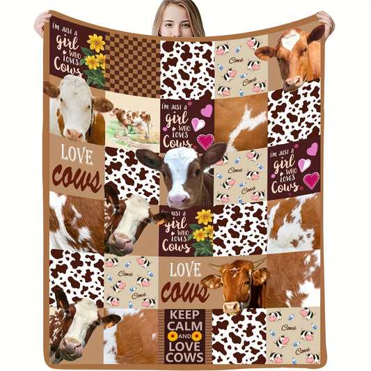 Our Cosy and Stylish Scottish Highland Cow printed flannel blanket provides unparalleled comfort and style. This 100% polyester microfiber plush blanket is machine washable for easy care and is hypoallergenic for maximum comfort. Enjoy a cozy and stylish look with this luxurious blanket.