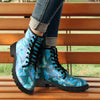 Stylish Women's Butterfly Print Ankle Boots: Be Fashion-Forward with Lace-Up Combat Boots