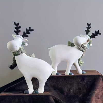 Handmade Resin Elk Ornament: Exquisite Decor for Living Spaces, Office Settings, and Special Occasions - Including Weddings, Halloween, and Christmas