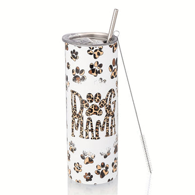 20oz Cute Dog Paw Print Skinny Tumbler - Perfect Christmas, Birthday, Mother's Day, or Just Because Gift!