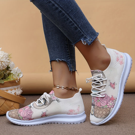 These comfortable sneakers combine style and function. Featuring a lightweight design, and a cute cartoon pattern, these shoes are perfect for outdoor wear, while the durable laces ensure a secure fit. Step out in style and comfort.