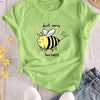 Buzzy Bee Cartoon Crew Neck T-Shirt: A Fun and Stylish Addition to Your Spring/Summer Wardrobe