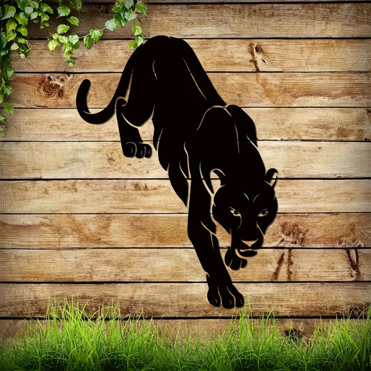 Enhance the majesty of your home décor with our Black Panther Metal Leopard Wall Art. Made from sturdy metal, this striking piece features a fierce black panther, adding elegance and sophistication to any room. The perfect addition to any wildlife or nature-themed space.