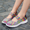 Stylish and Comfortable Women's Colorful Braided Flat Shoes: Trendy Slip-Ons for Casual and Lightweight Walking