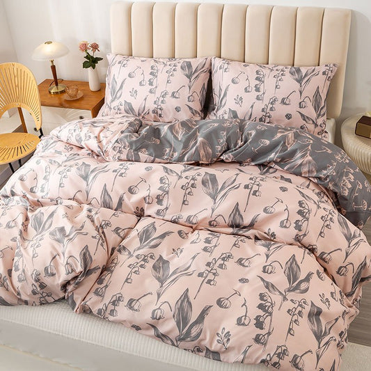 Elevate your bedroom or guest room décor with the Floral Grace 3-pc duvet cover set. Crafted from 100% polyester microfiber for a luxuriously soft, wrinkle-resistant finish, each set includes one duvet cover and two pillowcases (without core). Enjoy the timeless beauty of its classic floral pattern, designed to bring grace and elegance to any space.