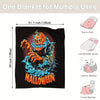 Pumpkin Man Halloween Theme Blanket: Cozy Flannel Throw for All-season Home Decor