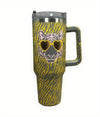 40oz Tiger Tumbler: Stylish Stainless Steel Thermal Water Bottle with Lid and Straw for On-the-Go Hydration