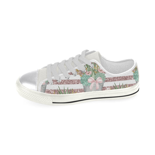 Cute Plant Shoes, Greenery Women's Classic Canvas Shoes