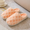 Cozy Plaid Pattern Warm Home Slippers: Slip-On, Round Toe, Non-Slip Fluffy Soft Sole Slides Shoes