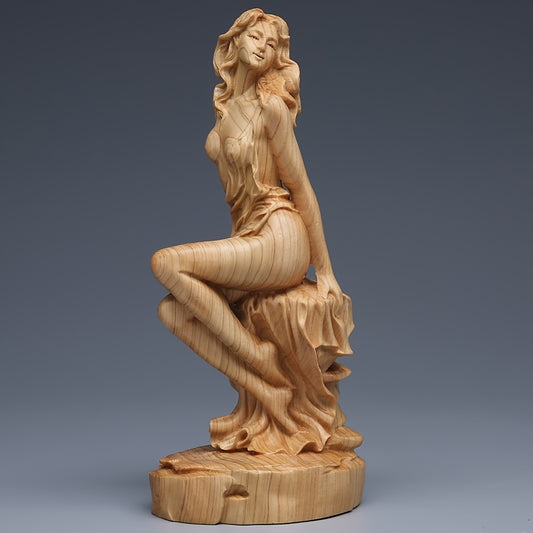 Indulge in the sensuality and allure of our Exquisite Cypress Solid Wood Carving. Crafted from the finest and most durable cypress wood, this masterpiece embodies timeless beauty and exquisite detailing. Elevate your interior space with this statement piece and revel in its captivating essence.