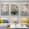 Gilded Prosperity: Frameless Abstract Chinese Feng Shui Golden Rich Tree Wall Art Canvas Painting for Living Room Décor