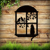 Whimsical Cat Window Metal Wall Art: A Charming Addition to Your Home Decor