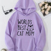 Cute and Cozy Cartoon Letter Cat Print Hoodie: A Must-Have Addition to Women's Fashion