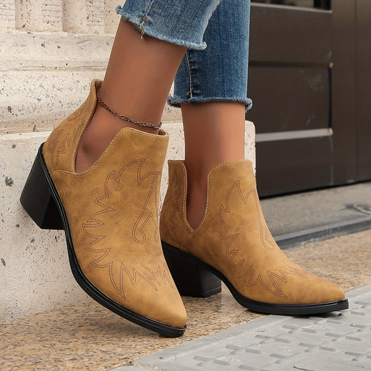 These fashion-forward Women's Solid Color Slip-On Boots provide stylish versatility for your vacation outfits. Comfort is ensured with a soft interior and non-slip soles, plus adjustable buckles for a custom fit. Enjoy emerging trends with confidence.