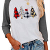 Festive Fashion: Women's Christmas Tree Print T-Shirt - Comfy Half-Sleeve Tee for the Holiday Season!