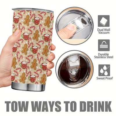 Festive Flair: 20oz Christmas Cup - Stainless Steel Tumbler with Double-Wall Insulation - Ideal Gift for Loved Ones