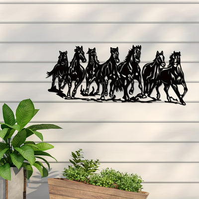 Rustic Metal Horse Wall Art: Enhance Your Entryway with Farmhouse Decor and Wildlife Charm - Perfect Horse Lover Gift!