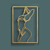 Silhouette Female Body Abstract Line, Metal Sign Line Art Wall Decor