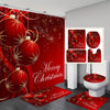 Vibrant Red Pendant Light Shower Curtain Set: Elevate Your Bathroom Decor with Style and Functionality