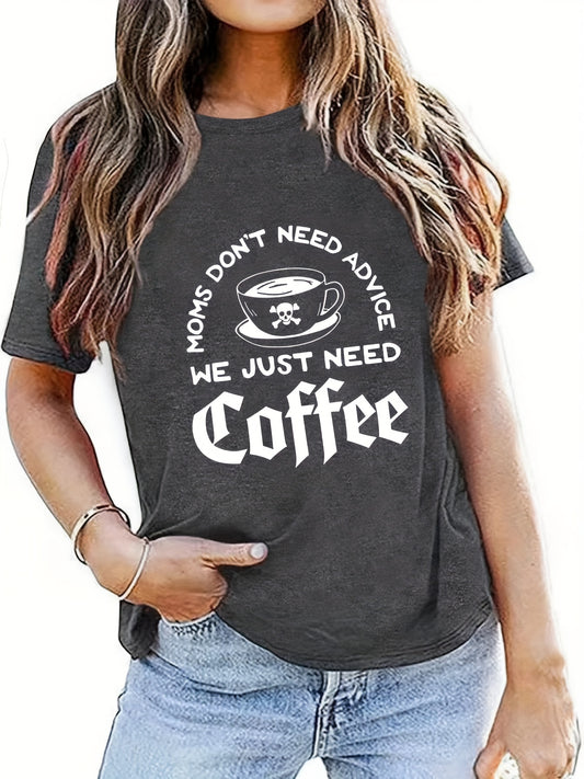 Stay comfortable and stylish with this casual and cool staple in your Spring/Summer wardrobe. The Coffee and Letter Print Crew Neck T-Shirt features breathable fabric and a tactical design for maximum comfort. This versatile top is ideal for any look and any occasion.