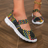 Breathable and Stylish: Women's Braided Walking Shoes with Cut Out Design for Casual Comfort