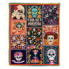 Halloween Decor Gift: Cartoon Skull Printed Flannel Blanket for Kids and Adults - Soft and Cozy Square Blanket for Home, Picnic, and Travel
