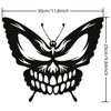 Halloween Metal Art Skull Butterfly Wall Decoration: Unique Craft Ornament for Living Room, Nursery, Office, and More!