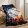 Cozy Baseball Pattern Flannel Blanket: Stay Warm in Style at Home and on the Go!