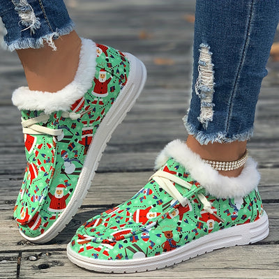 Bring some holiday cheer to your wardrobe with Festive Flair Women's Fashion Christmas Snow <a href="https://canaryhouze.com/collections/women-canvas-shoes" target="_blank" rel="noopener">Shoes</a>. Featuring charming Santa Claus, elk, and snowman cartoon patterns, these shoes are perfect for spreading joy and style this season. Made with high-quality materials and expert craftsmanship for a festive look that lasts.