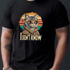 Comic-Inspired Sunglasses: Cat Pattern Men's Chic T-Shirt for a Stylish Summer Outdoor Look - A Perfect Gift for Men