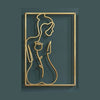 Silhouette Female Body Abstract Line, Metal Sign Line Art Wall Decor