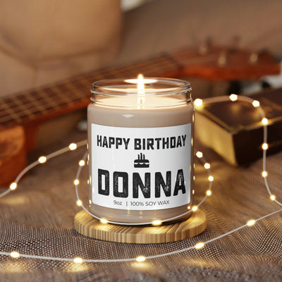 Happy Birthday Candle Template, Happy Birthday Custom Name, Candle Gift, Soy Candle 9oz CJ29