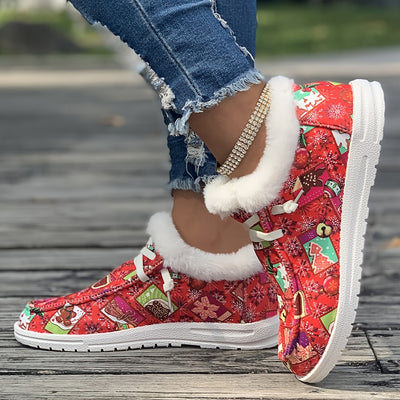 Stylish Winter Wonderland: Women's Christmas Snow Shoer for Festive Fashion Enthusiasts!