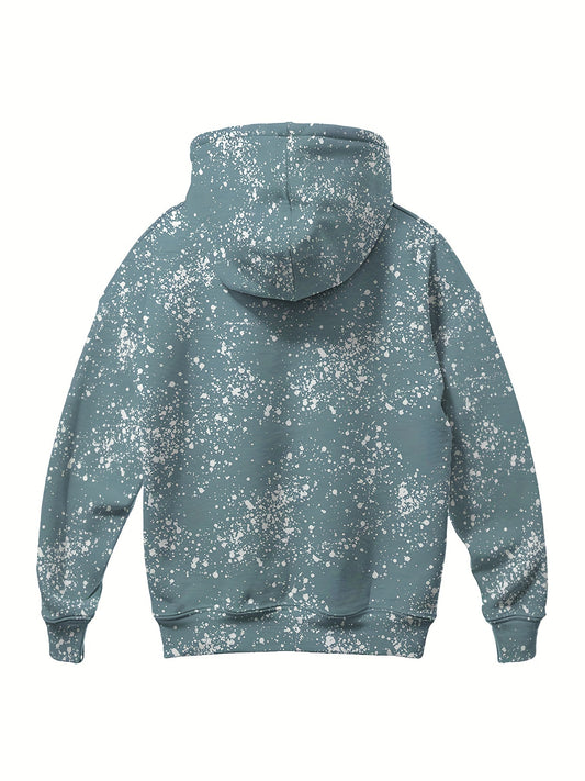 Stylish and Comfortable Cool Cat Print Drawstring Hoodie: Stay Trendy and Cozy with this Casual Long Sleeve Pocket Sweatshirt for Women