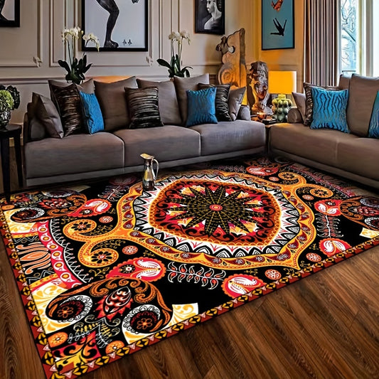 Transform any room into a stylish oasis with these vintage Boho area rugs. Crafted with an eye-catching ethnic tribal design, these rugs will add a touch of flair to any living space with a timeless and classic look.