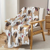 This comfortable Cute Cartoon Pug Print Flannel Blanket is the perfect size for lounging on the couch, taking a nap at the office, or keeping warm while camping or traveling. It's made from a cozy blend of cotton and polyester, making it lightweight and durable.