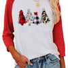 Festive Fashion: Women's Christmas Tree Print T-Shirt - Comfy Half-Sleeve Tee for the Holiday Season!