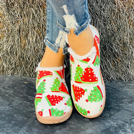 Be fashionable and warm this winter with our Festive Holiday Charm boots. Our boots are made of thickened material to keep your feet comfortable and provide extra insulation. The unique Christmas Tree Pattern adds a festive touch to your winter wardrobe. Stay warm on cold days!