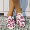 Cute Cartoon Bear Print Slip-On Canvas Shoes for Women: Lightweight and Comfortable Outdoor Comfy Shoes