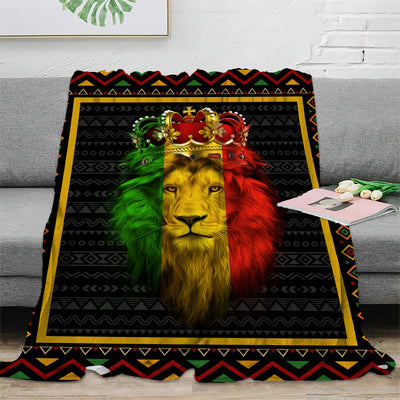 This Juneteenth Blanket is the perfect way to show your support for the Black Lives Matter movement. Featuring a lion with a crow print, this plush throw blanket provides warmth and comfort. Celebrate Juneteenth or give as a meaningful gift to someone special.