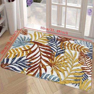 Modern Leaf Pattern Mat: Stylish, Durable, and Multi-Functional