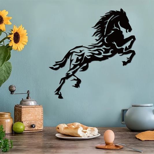 Wild Spirit: Geometric Metal Horse Wall Art - Perfect Home and Office Decoration for Wildlife Enthusiasts and Farmhouse Décor Lovers!