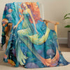 Cozy Mermaid Print Throw Blanket for Kids: Warm, Comfortable, and Stylish - Perfect for Sofa, Bed, Couch, and Office - A Versatile All-Season Gift!