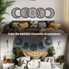 Nordic Bohemian Metal Art Black Moon: 3D Spiritual Wall Mount for Natural Christmas Home Décor